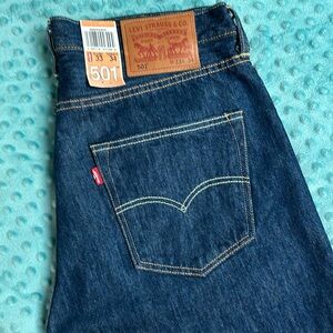 Levi’s. Size W33 L34. 501. White Oak Cone Denim.